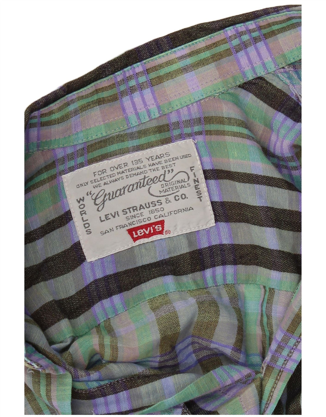 Camicia a maniche corte da uomo Levi's grande scozzese verde