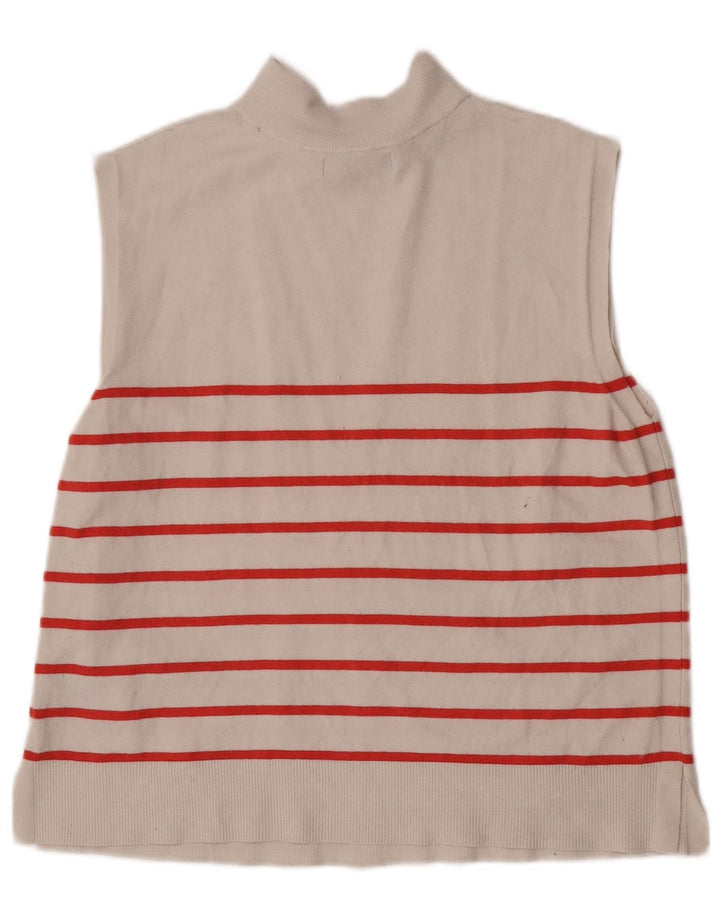 Canotta da donna Marks & Spencer UK 14 Viscosa a righe beige medio