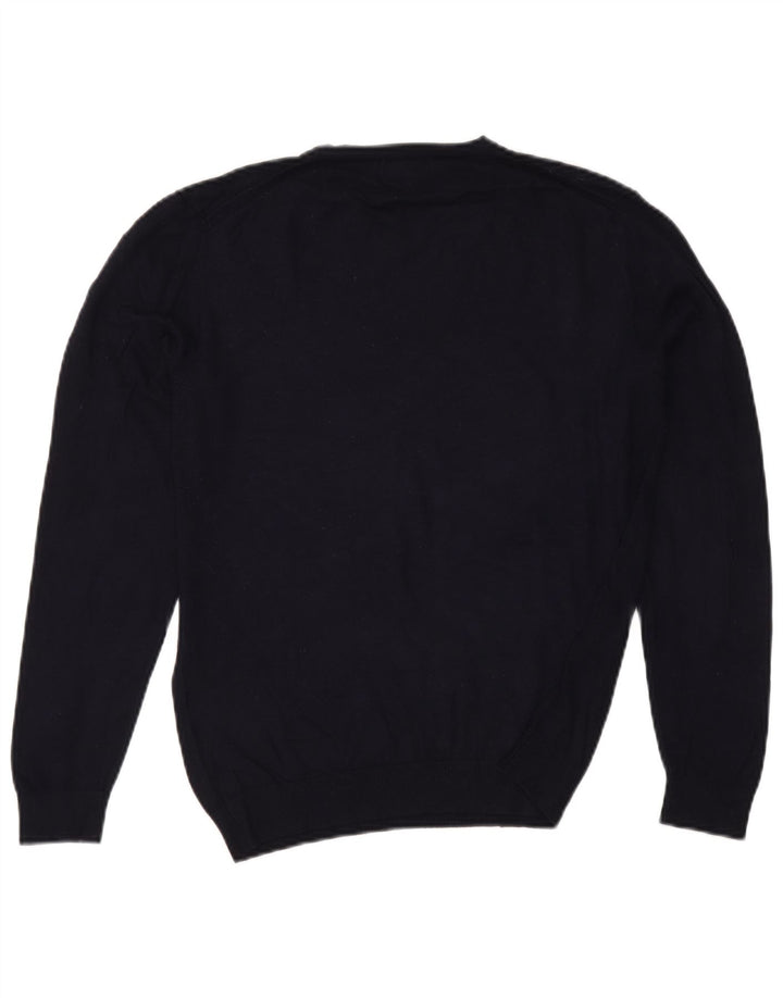 Maglione Zara da donna con scollo a V UK 14 blu navy medio