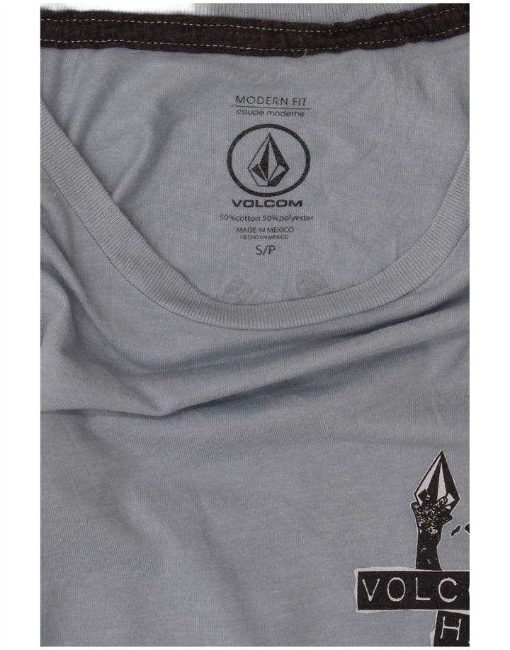 T-shirt grafica da uomo Volcom Modern Fit, piccola, in cotone blu