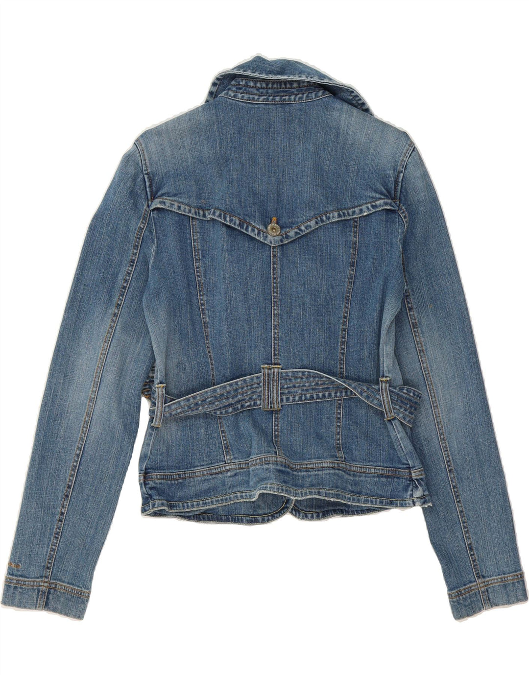 DKNY Womens Denim Jacket UK 14 Medium Blue Cotton Vintage Dkny and Second-Hand Dkny from Messina Hembry 