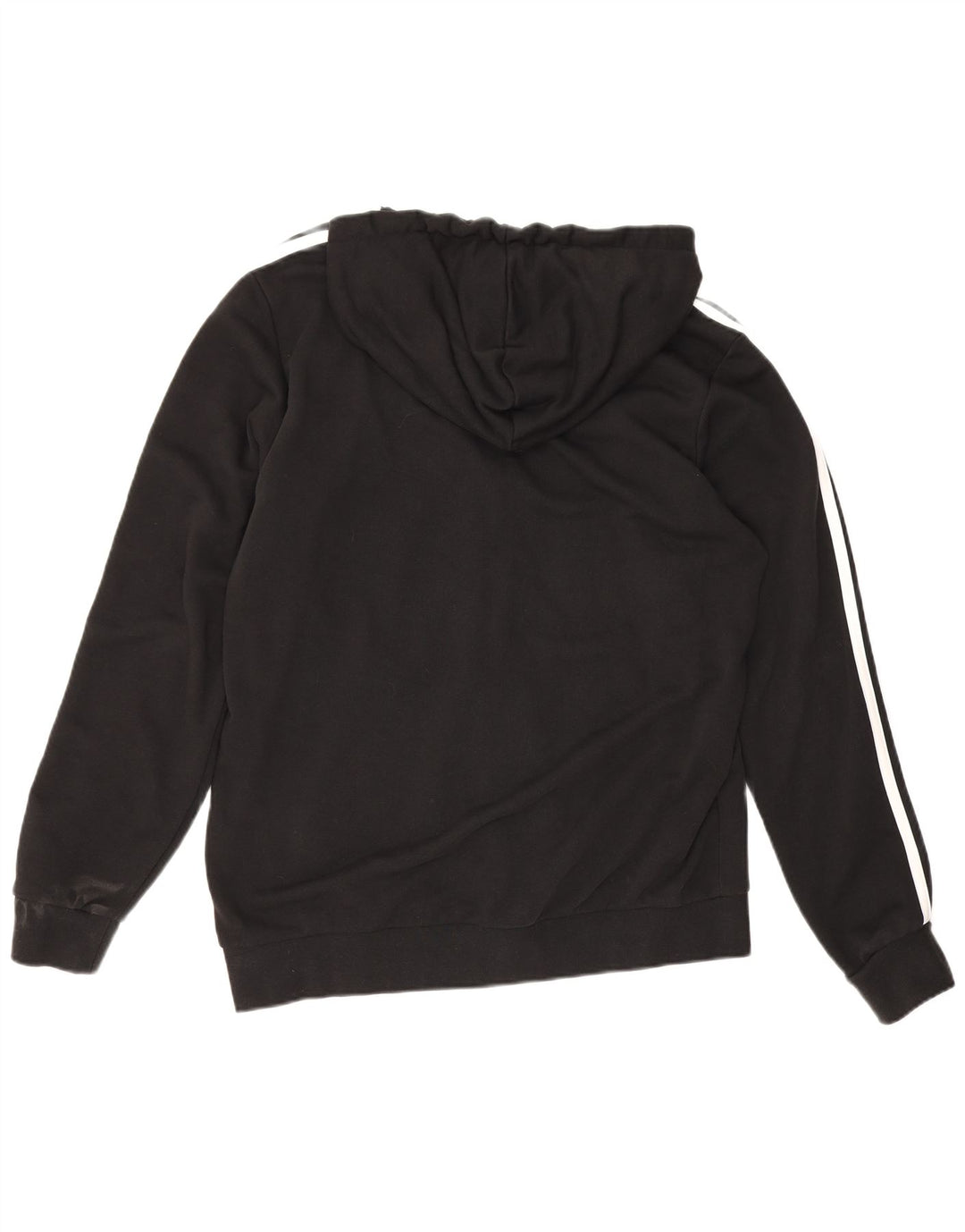 Maglione con cappuccio e zip Adidas da uomo grande in cotone nero