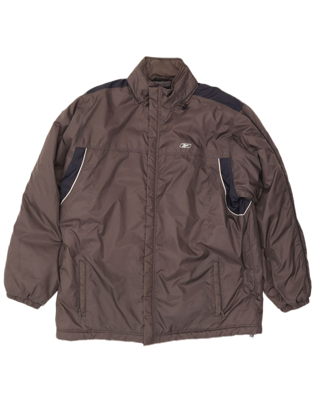 Giacca a vento con cappuccio da uomo Reebok UK 44 2XL Grigio Colourblock