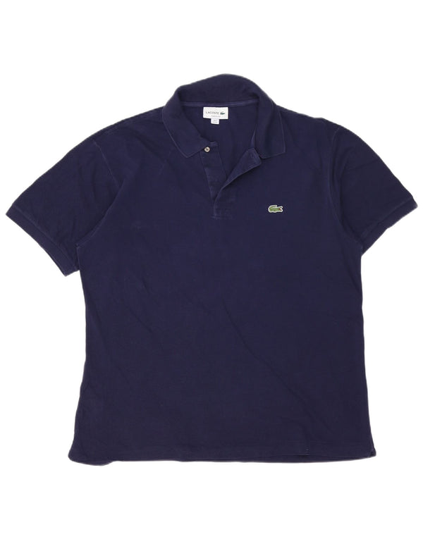 Lacoste Mens Classic Fit Polo Shirt Size 6 XL Navy Blue Cotton
