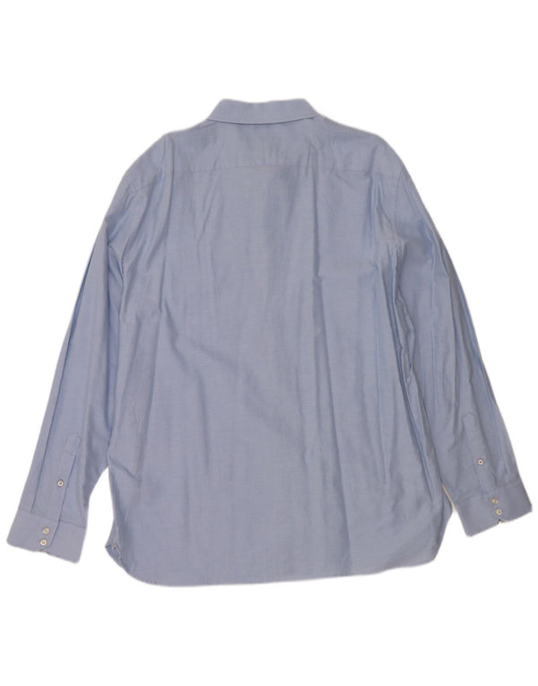 Ted Baker Camicia da uomo vestibilità regolare taglia 17 XL cotone blu