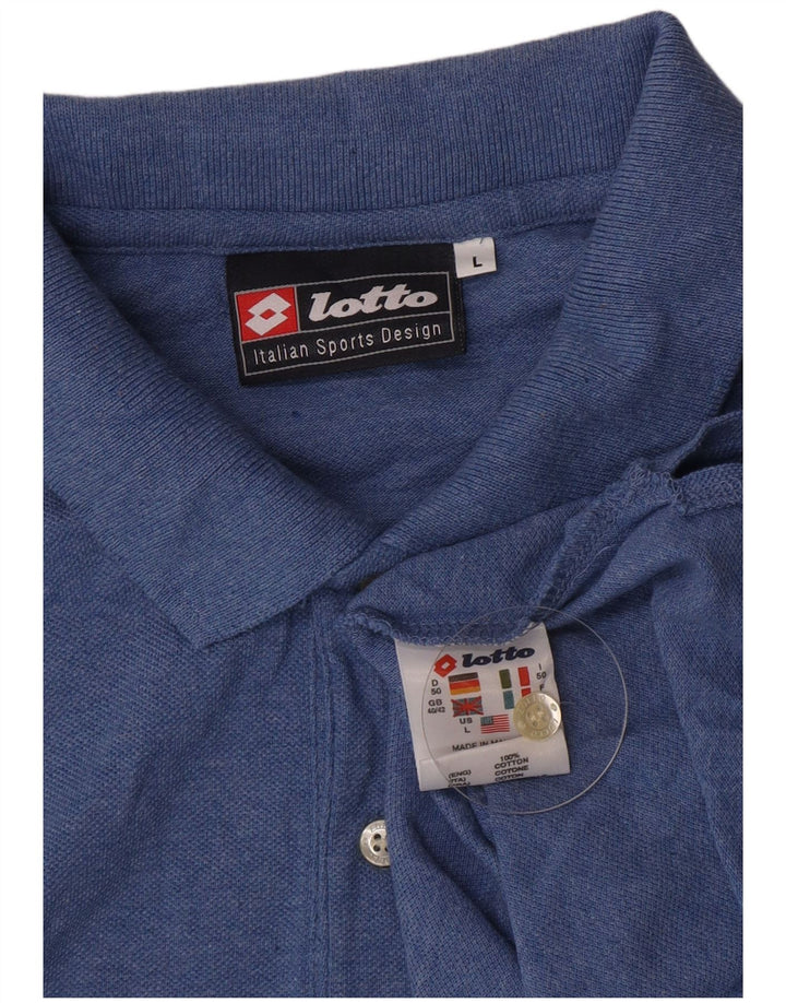 Polo Uomo Lotto Large in Cotone Blu