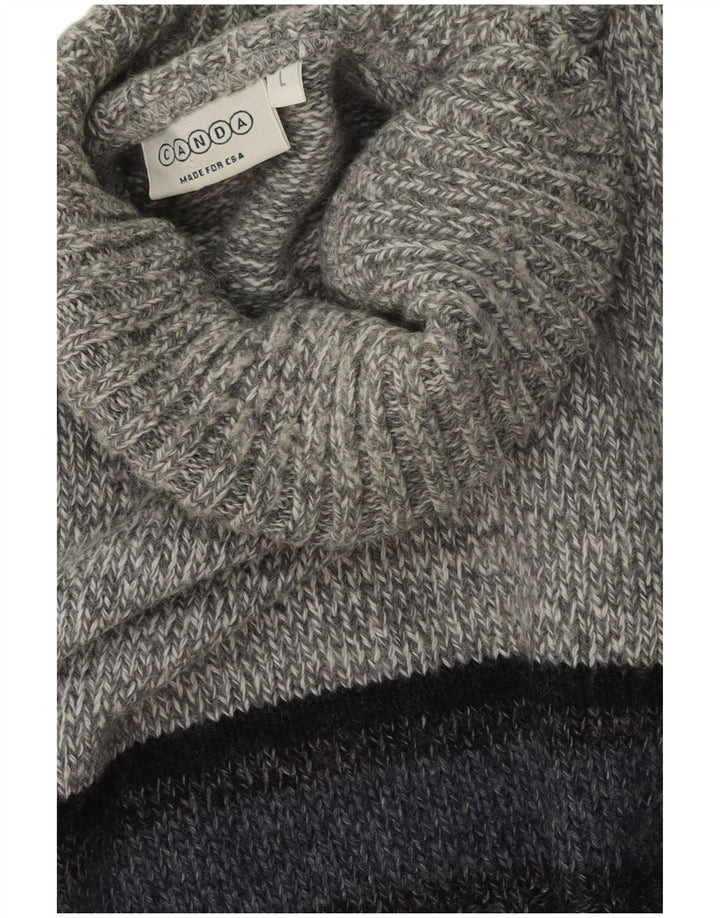 Maglione maglione a collo alto da uomo C&A Canda, grande, color grigio
