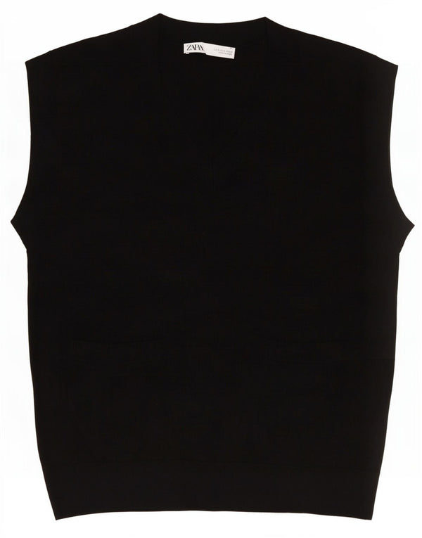 Canotta canotta da donna Zara UK 16 grande Lyocell nero