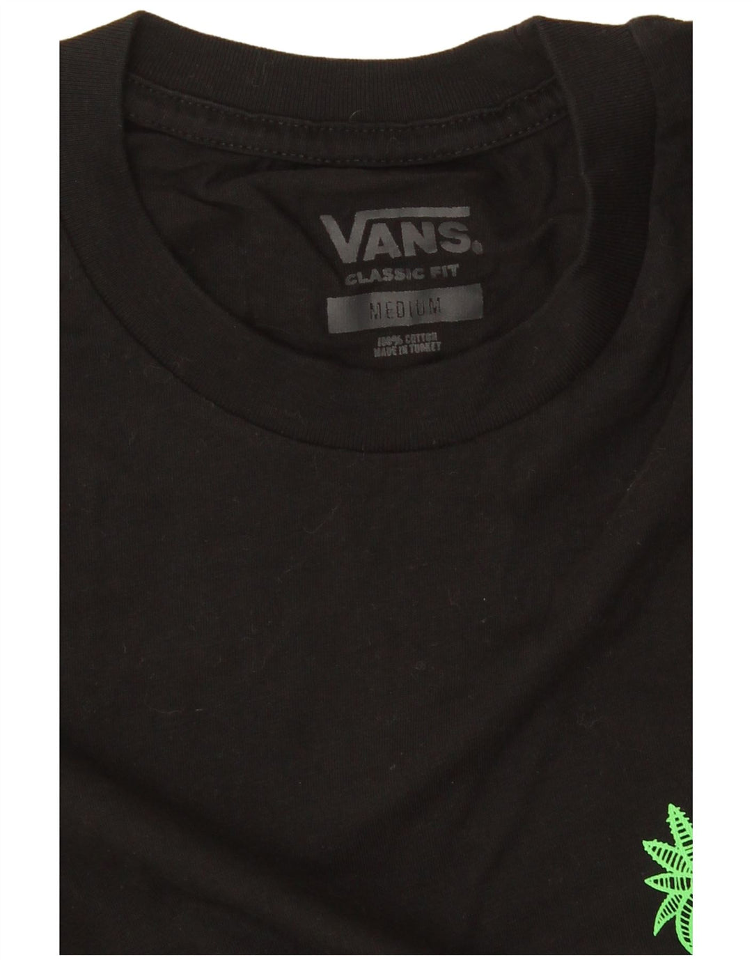 T-shirt grafica da uomo con vestibilità classica Vans, cotone medio nero