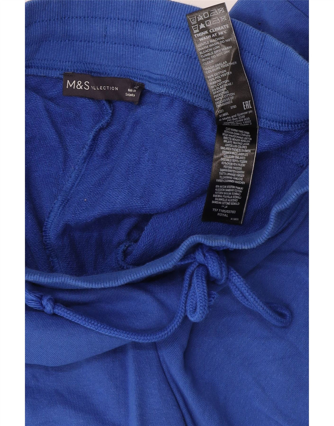 Pantaloncini sportivi da donna Marks & Spencer UK 12 cotone blu medio