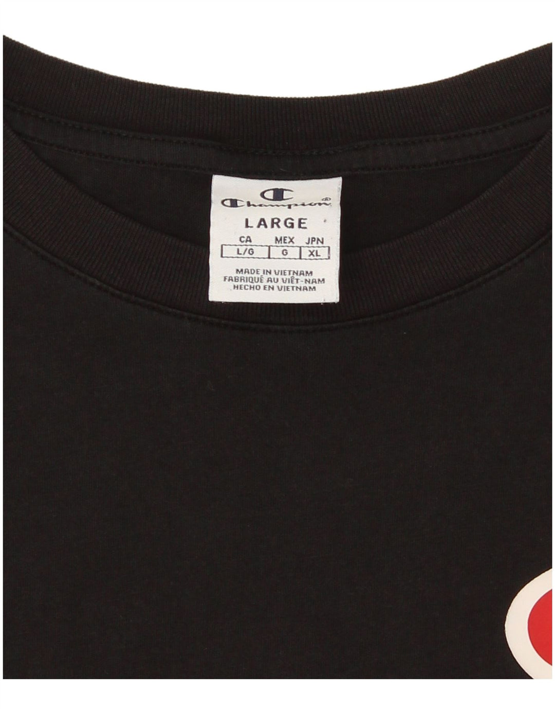 T-shirt grafica oversize da donna Champion Top UK 16 Large Nera