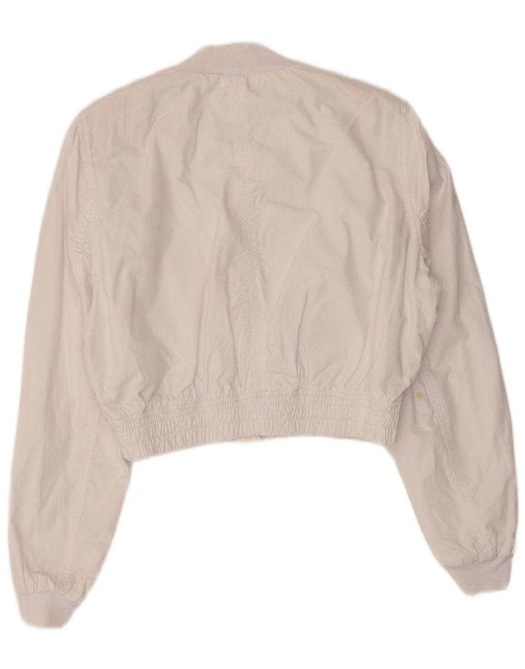 Giubbotto bomber oversize da donna Zara UK 10 piccolo cotone bianco