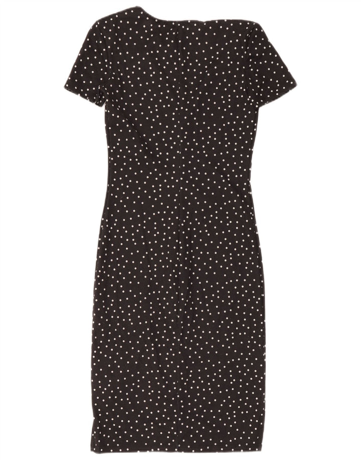 Abito tubino Zara da donna UK 8 piccolo poliestere nero a pois