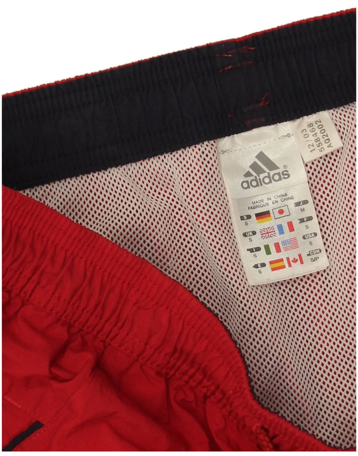 Pantaloncini sportivi Adidas da uomo piccoli rossi in poliammide