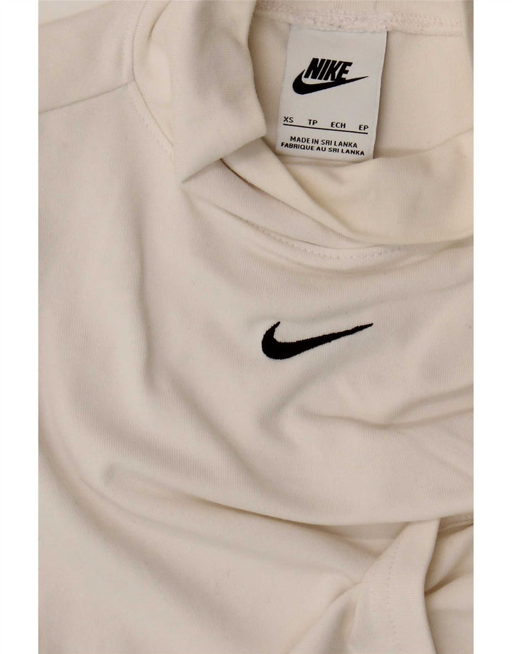 Canotta corta Nike da donna UK 4 XS bianca