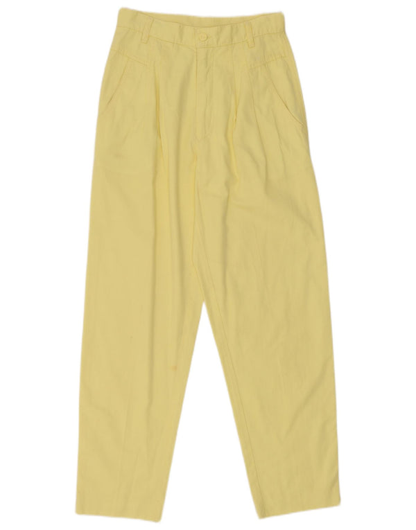 Pantaloni casual a vita alta da donna Stefanel IT 42 Medium W25 L26 Giallo