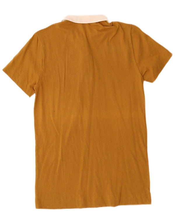 Polo da donna BENETTON UK 6 XS in cotone color block marrone