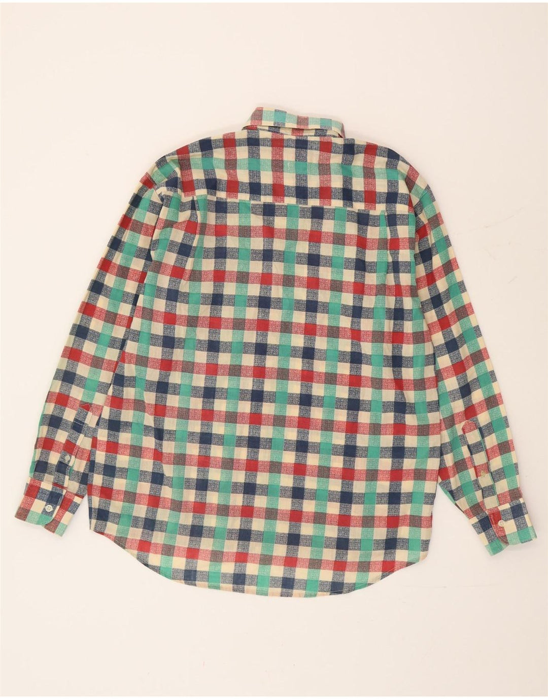 Camicia vintage da uomo a quadri multicolore medio