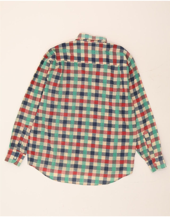 Camicia vintage da uomo a quadri multicolore medio
