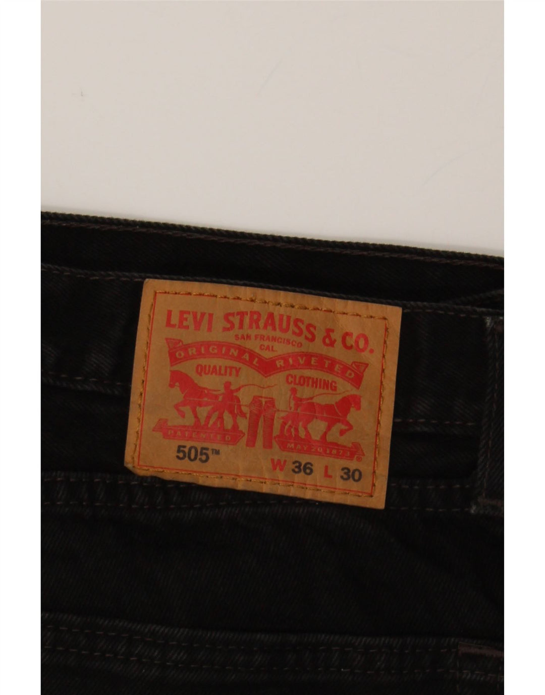 LEVI'S Mens 505 Capri Jeans W36 L19 Black Cotton Vintage Levi's and Second-Hand Levi's from Messina Hembry 
