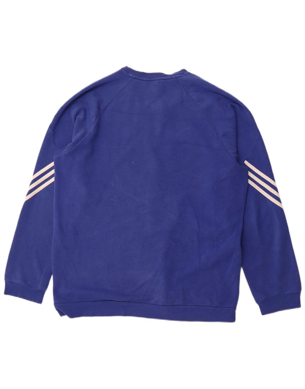 Felpa da uomo ADIDAS maglione XL blu cotone