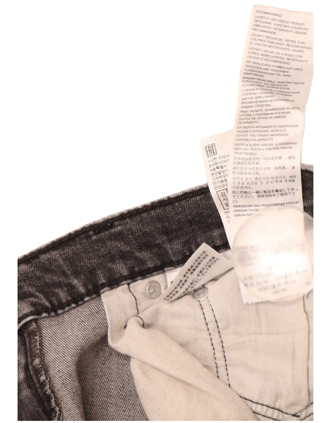 Jeans skinny da uomo Levi's W32 L29 cotone grigio
