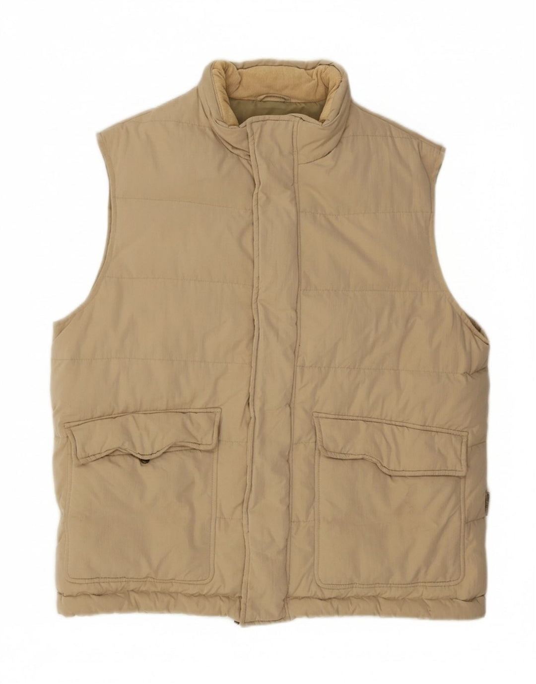 MARINA YACHTING Mens Padded Gilet IT 50 Large Beige Polyamide Vintage Marina Yachting and Second-Hand Marina Yachting from Messina Hembry 