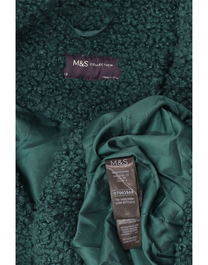 Soprabito in pile da donna Marks & Spencer UK 12 poliestere verde medio