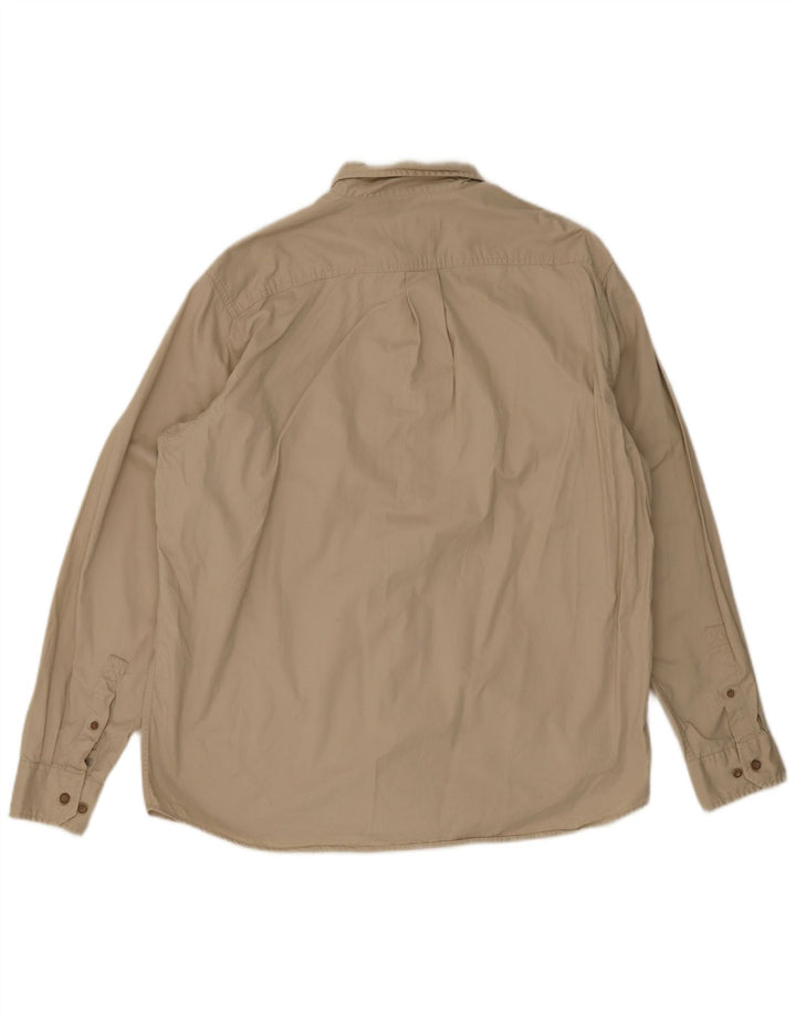 Camicia da uomo Eddie Bauer grande in cotone beige