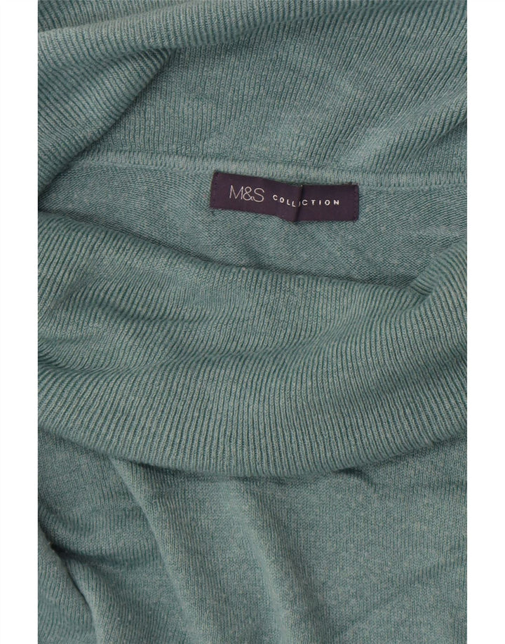 Maglione maglione a collo alto da donna Marks & Spencer UK 14 Verde medio