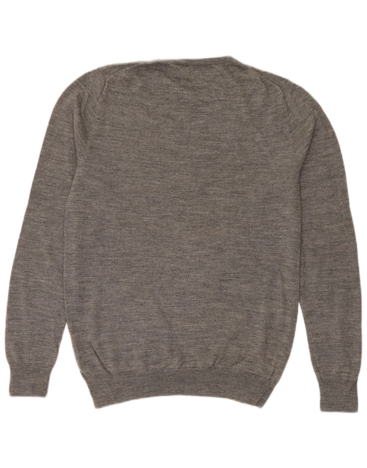 Maglione maglione girocollo da uomo Reiss grigio medio chiazzato