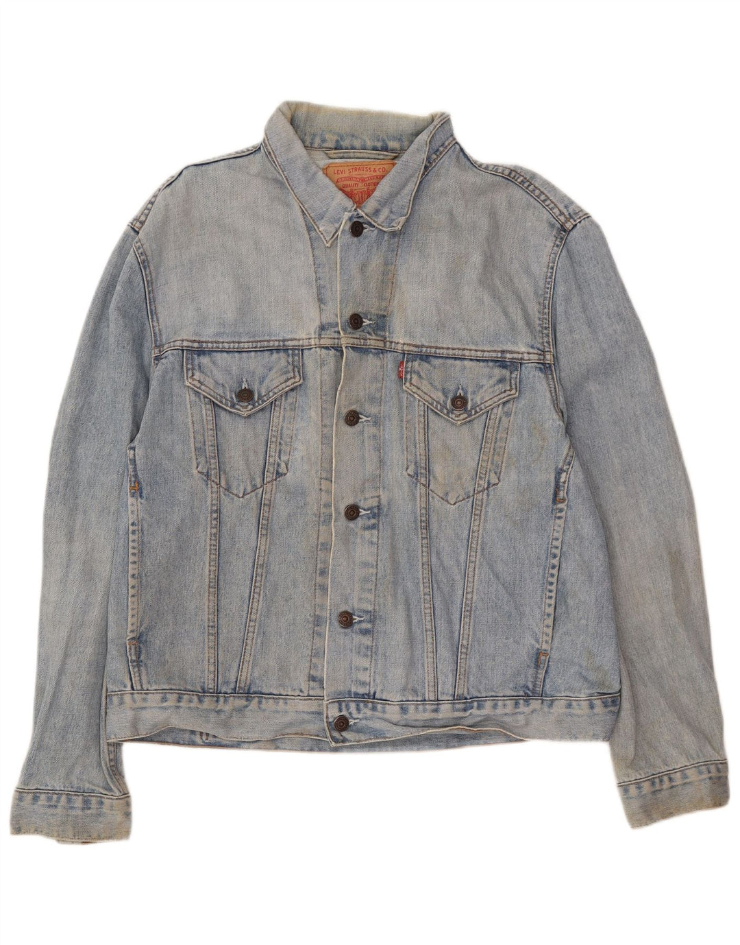 Giacca di jeans da uomo Levi's UK 40 grande cotone blu