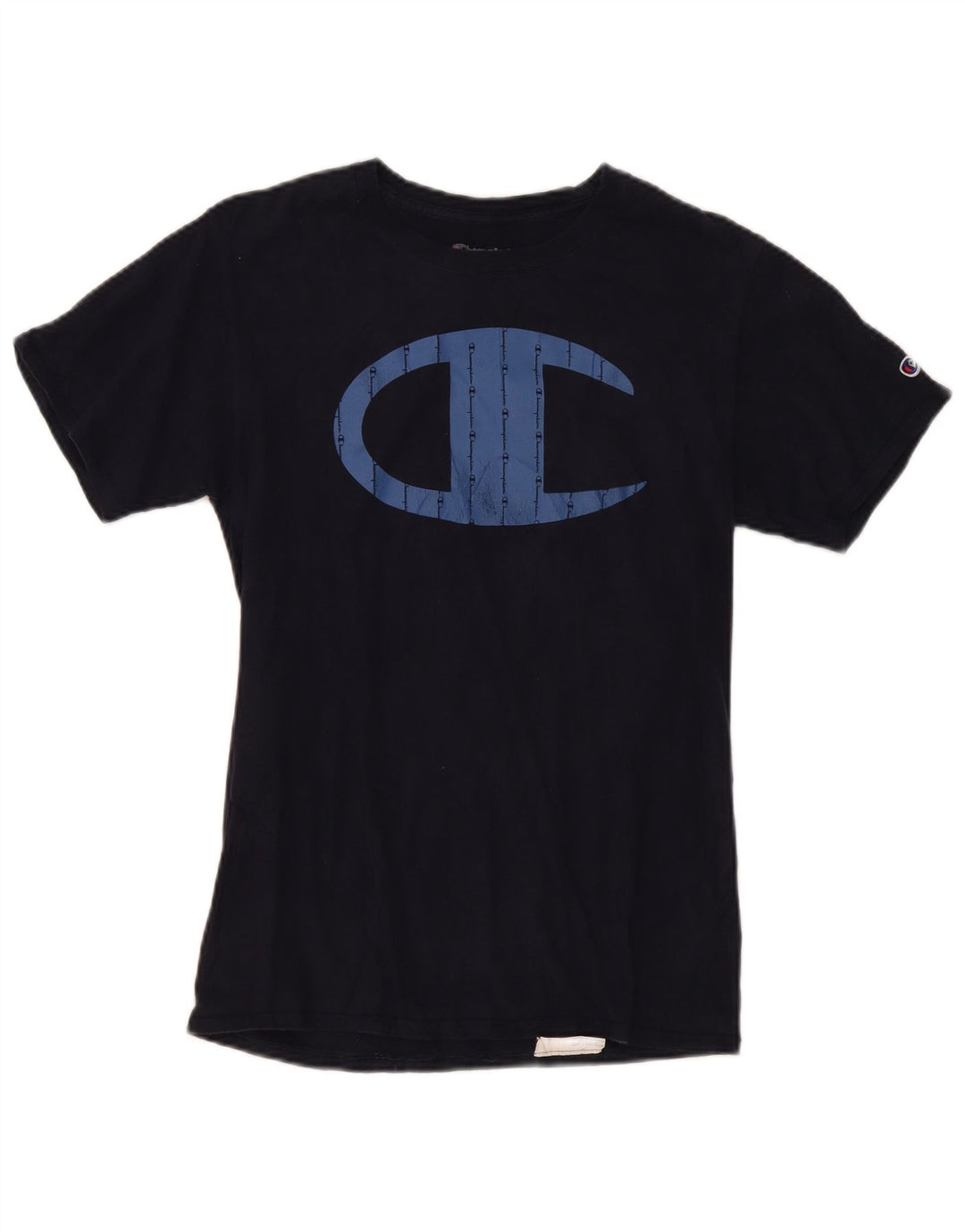 T-shirt grafica da uomo Champion Top piccola in cotone nero