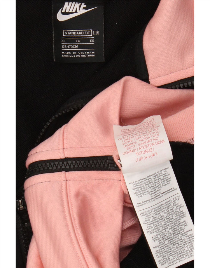 Giacca superiore della tuta da ragazza Nike 13-14 anni XL Poliestere color block nero