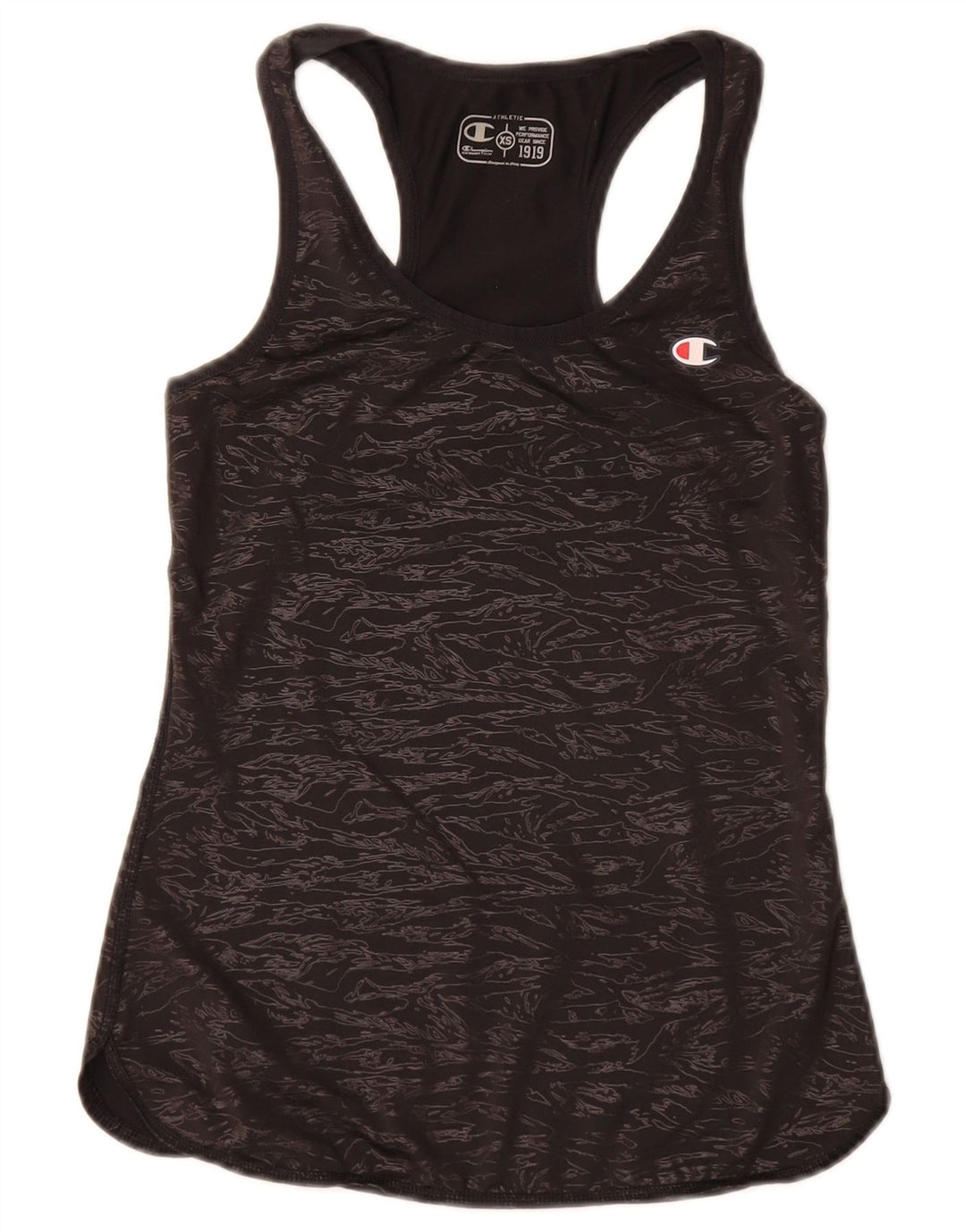 Canotta Champion da donna con motivo astratto UK 4 XS Nera