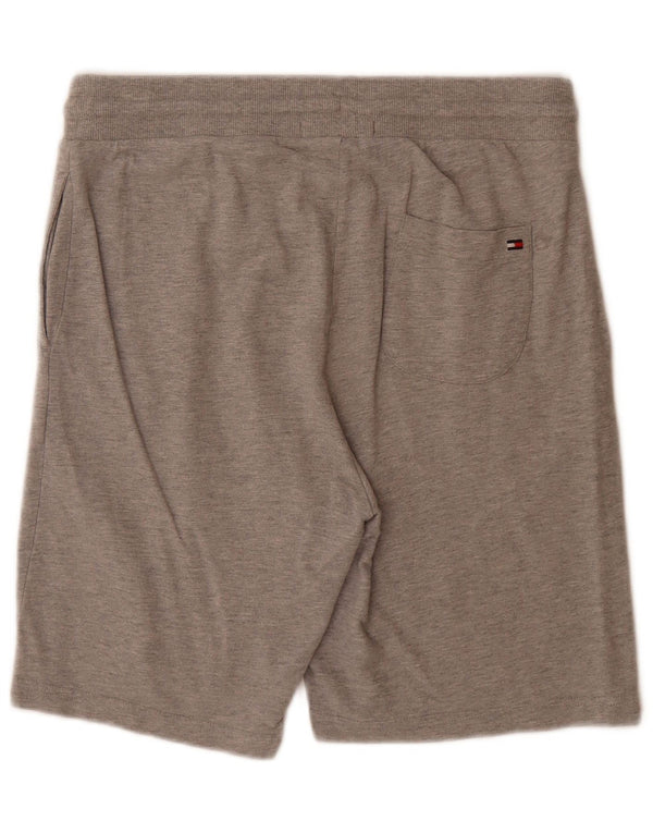 Pantaloncini sportivi da uomo Tommy Hilfiger Cotone chiazzato grigio medio
