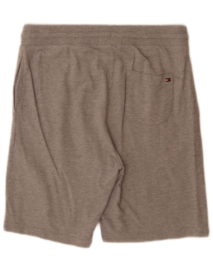 Pantaloncini sportivi da uomo Tommy Hilfiger Cotone chiazzato grigio medio