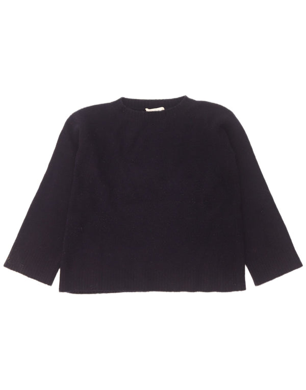 Maglione maglione con scollo a barca da donna Max Mara UK 16 grande blu navy