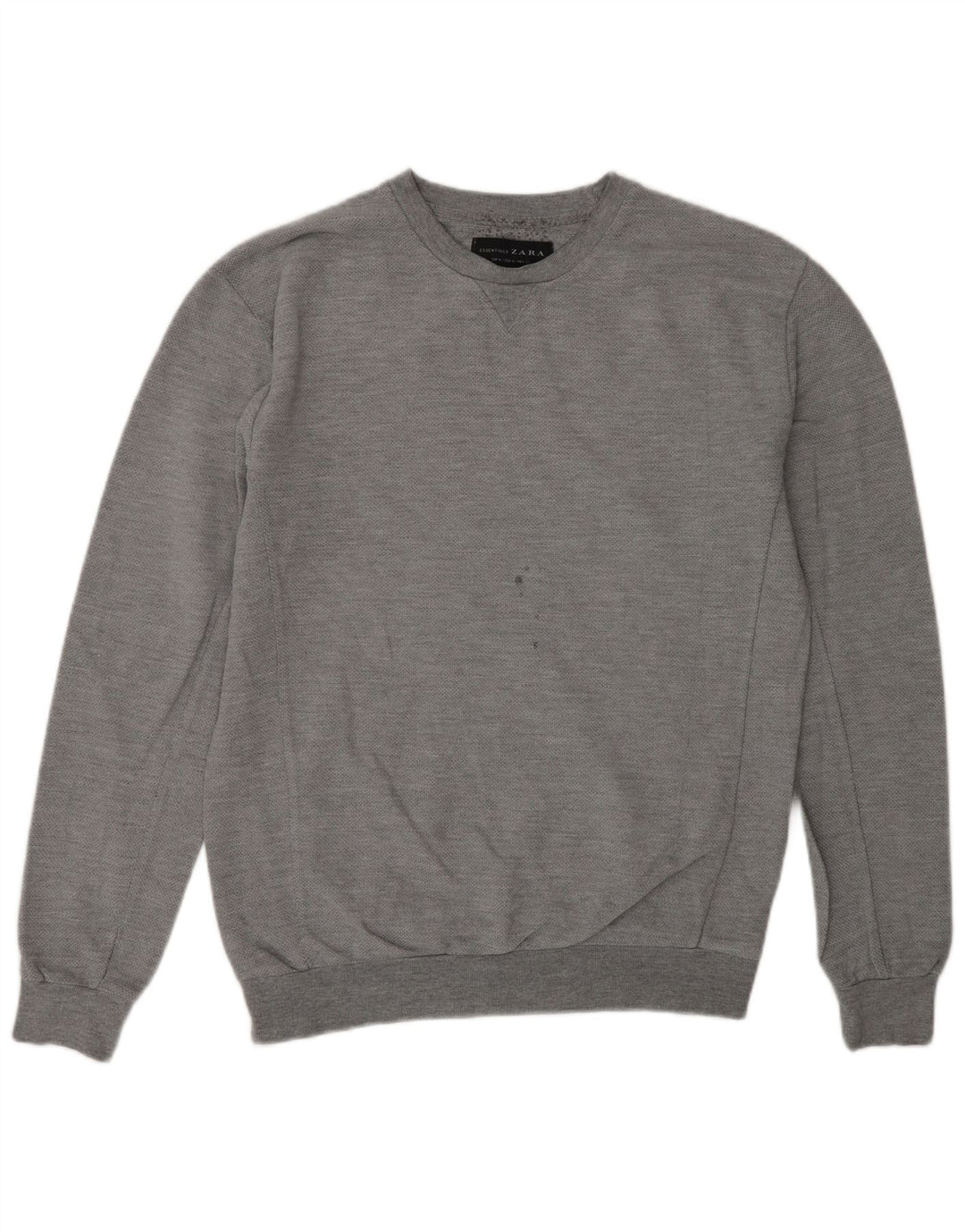 Felpa Zara Uomo Maglione Cotone Grigio Medio