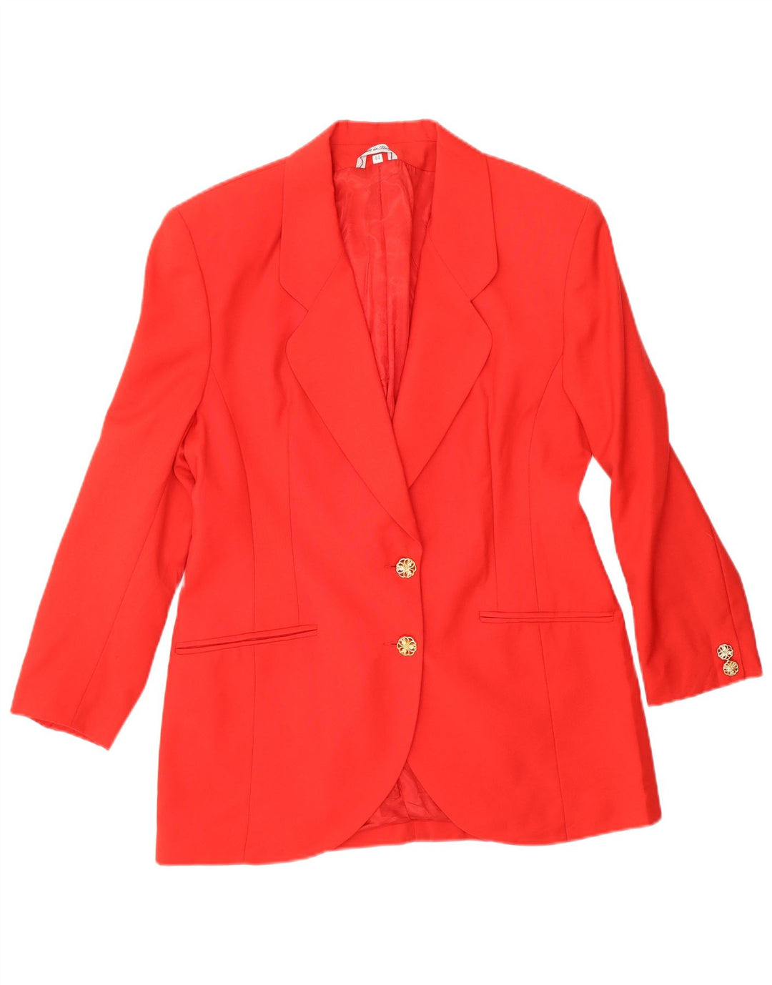 Set gonna da donna in 2 pezzi a 2 bottoni VINTAGE IT 44 medio W26 lana rossa