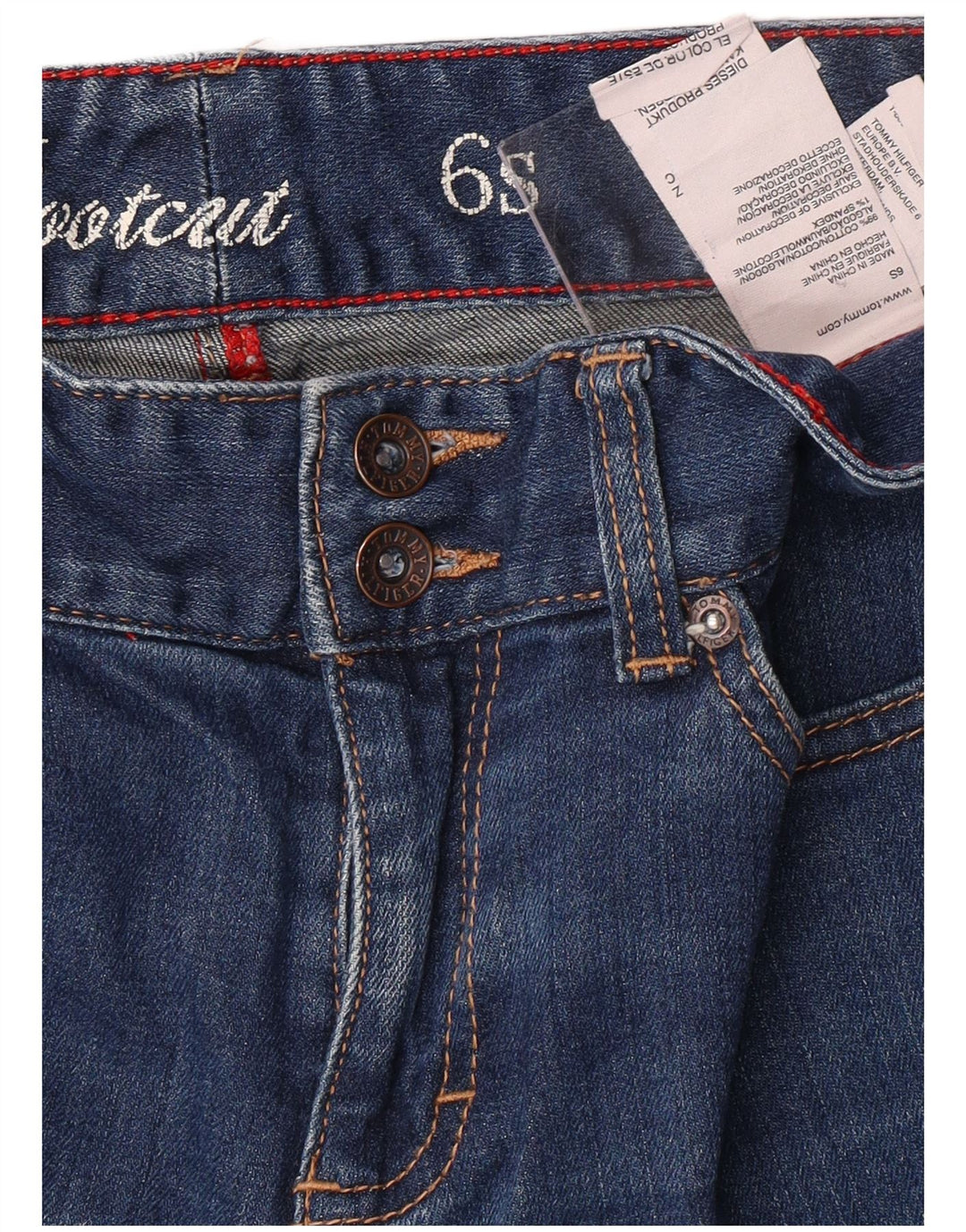 TOMMY HILFIGER Jeans bootcut da donna US 6 medio W30 L30 cotone blu
