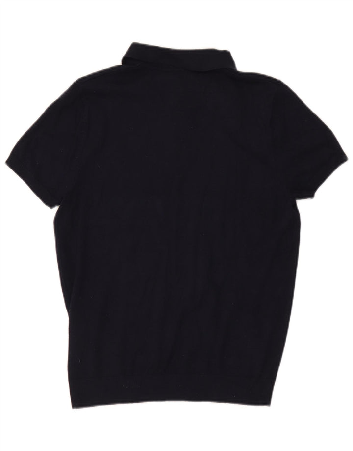 Polo Zara da uomo piccola in viscosa blu navy
