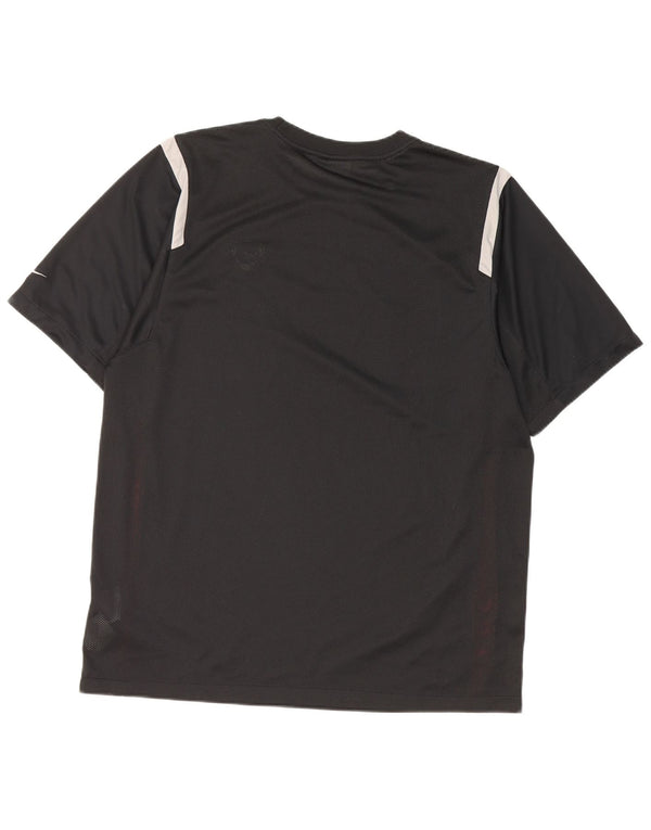 T-shirt da uomo Nike Dri Fit Top UK 42/44 Large Nero Colourblock Poliestere