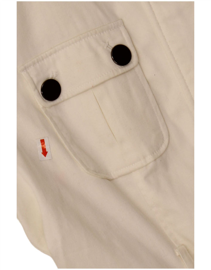 Giacca utilitaria da donna ZARA UK 12 cotone bianco medio