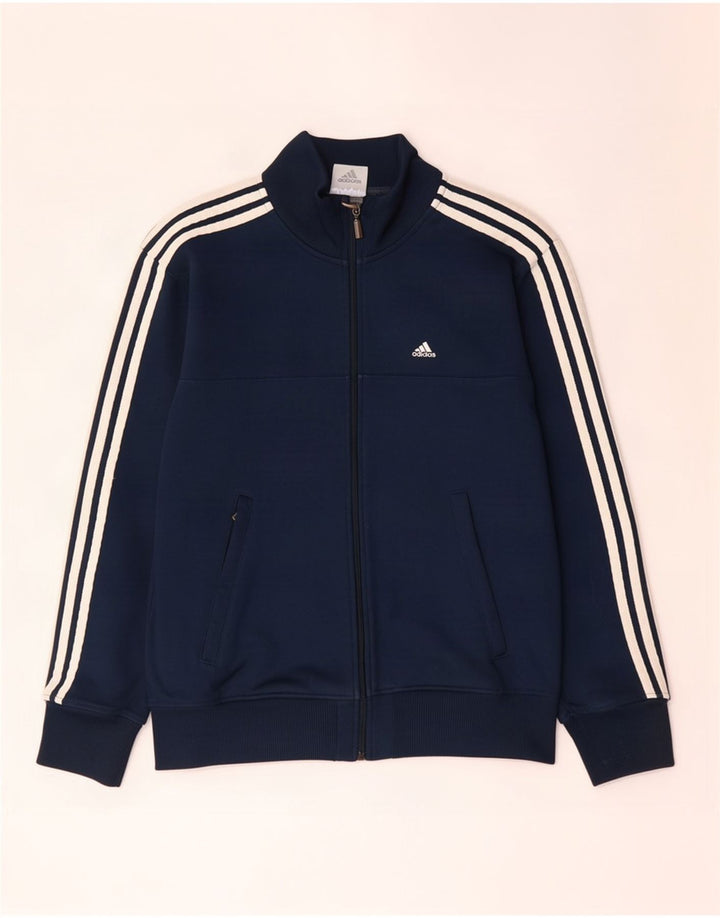 Giacca da tuta da uomo Adidas UK 38/40 Medium Blu Navy Poliestere