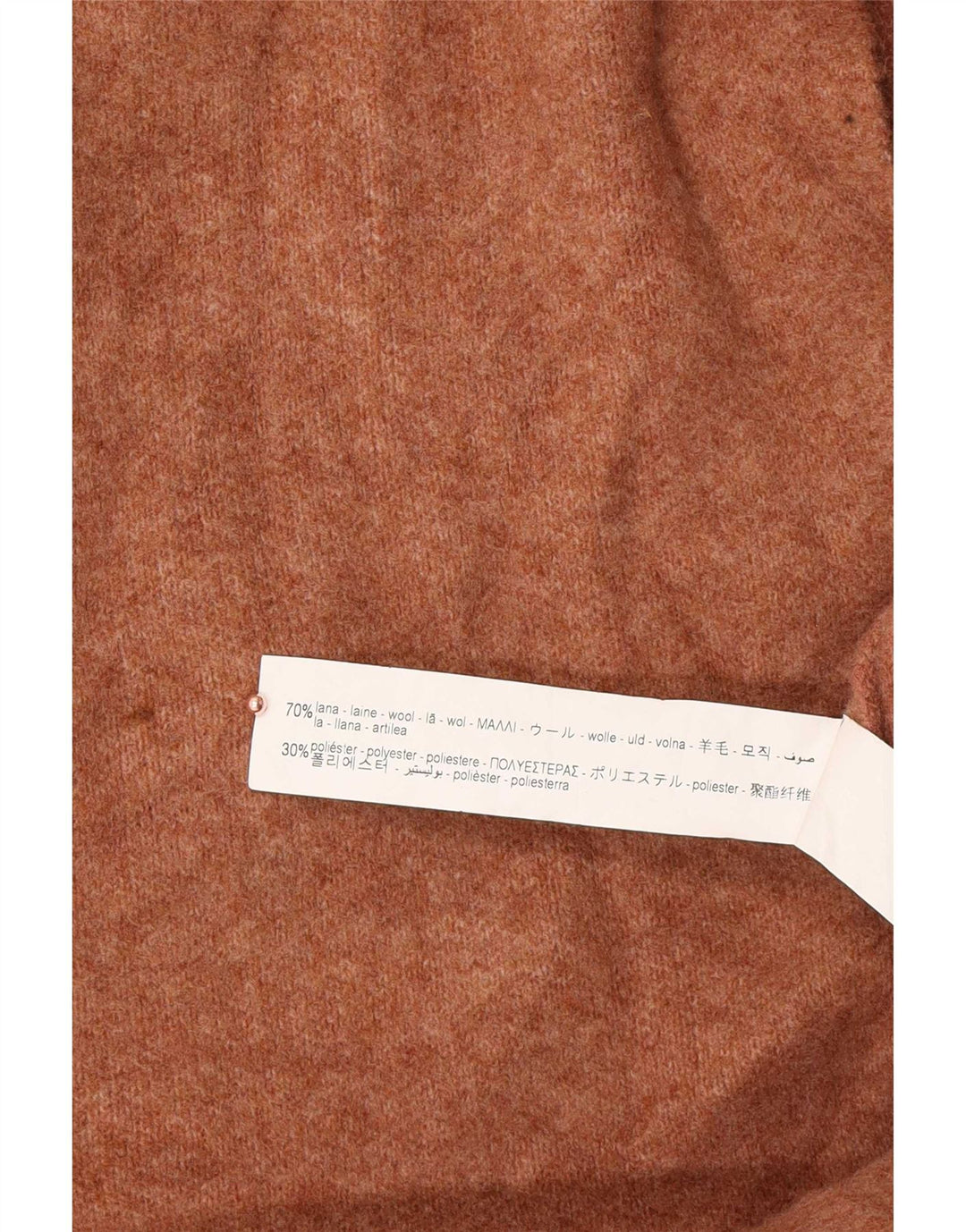 Maglione cardigan aperto lungo da donna Zara UK 14 Lana beige medio