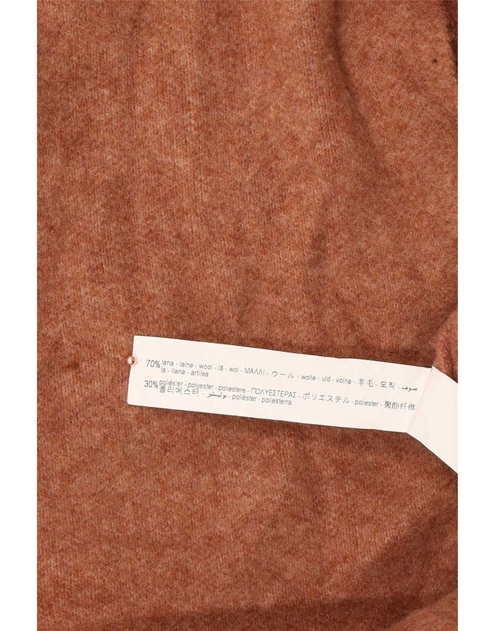 Maglione cardigan aperto lungo da donna Zara UK 14 Lana beige medio