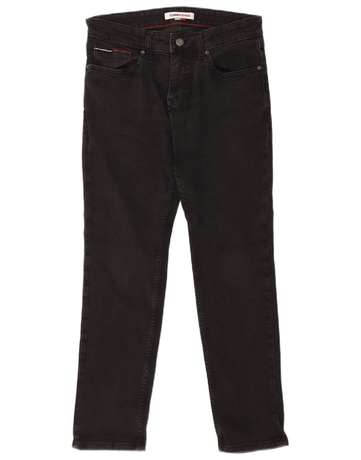 Jeans slim da uomo Tommy Hilfiger W32 L30 cotone nero