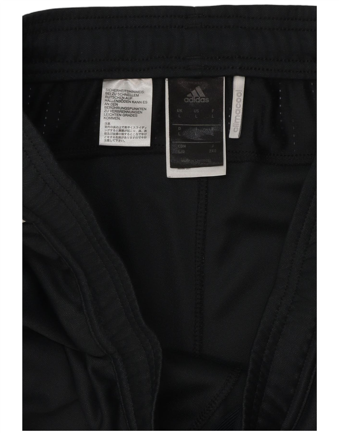 Pantaloni da tuta Adidas Climacool da uomo grandi in poliestere nero
