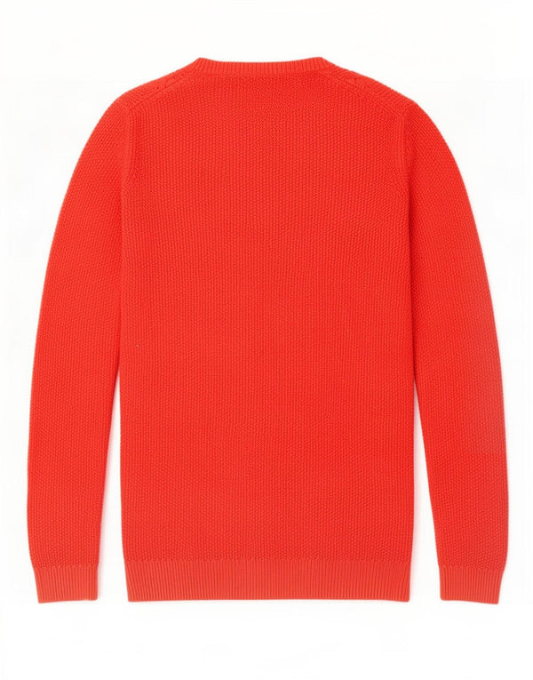 Tommy Hilfiger Womens Boat Neck Jumper Sweater UK 12 Medium Red